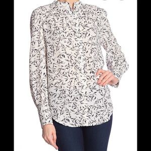 14th & Union sheer Yoke button down blouse